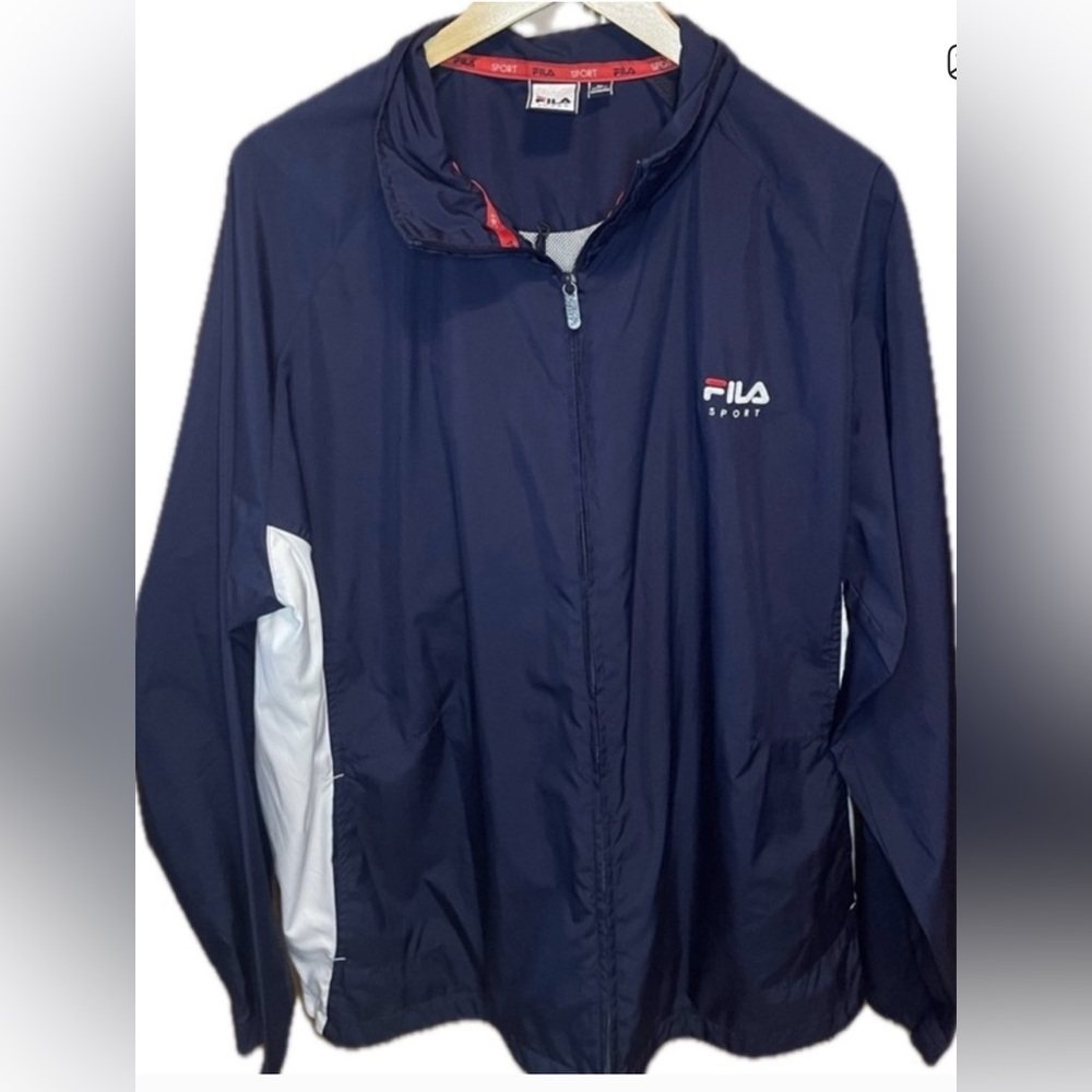 Fila Sport Navy and White Windbreaker - Picture 3 of 3